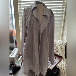 J. Jill Women's Light Gray Trench Coat